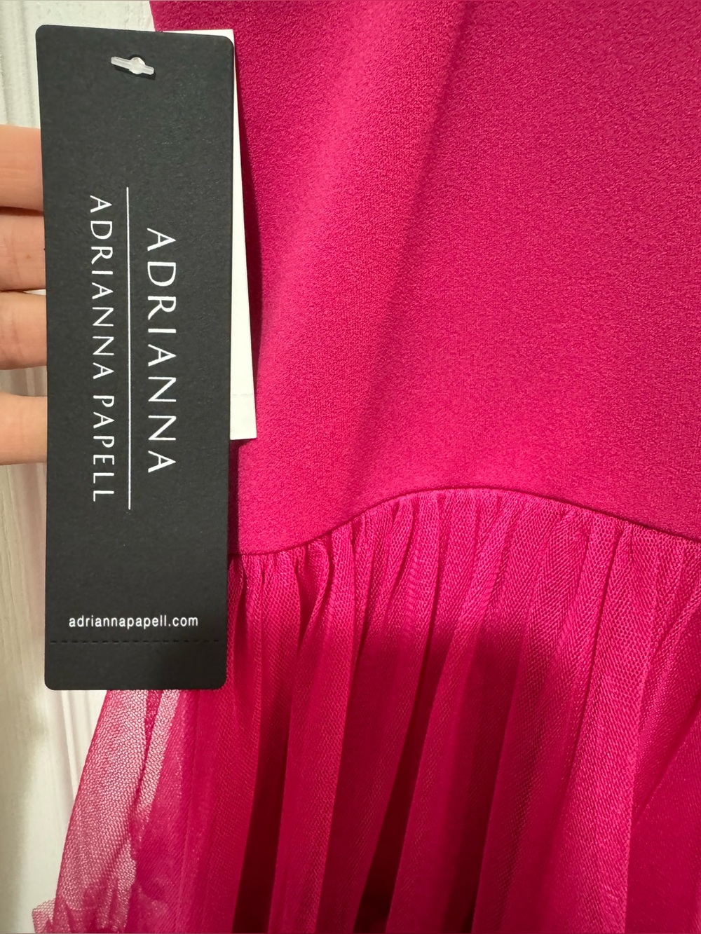 Adrianna Papell Mixed Media Tiered Cocktail Midi Dress - Picture 9 of 12